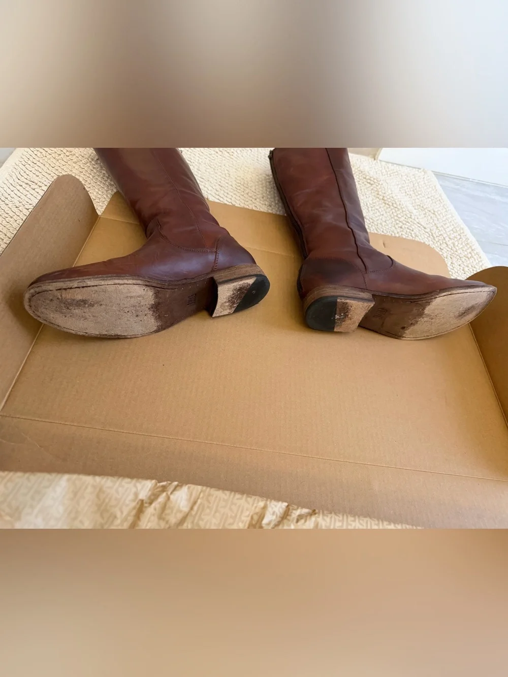 Frye Brown Leather Over-the-Knee Boots